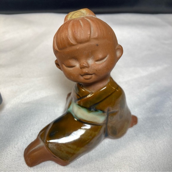 Vintage Japan Uctci Terracotta Girl Figurines - Picture 11 of 13